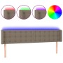 Kopfteil mit LED aus taupegrauem Stoff 183x16x78/88 cm von vidaXL, Kopf- und Fußteile - Ref: Foro24-3123688, Preis: 95,00 €, ...