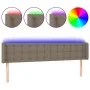 Taupe gray fabric headboard with LED 183x16x78/88 cm by vidaXL, Headboards and footboards - Ref: Foro24-3123688, Price: 92,21...