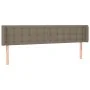 Taupe gray fabric headboard with LED 183x16x78/88 cm by vidaXL, Headboards and footboards - Ref: Foro24-3123688, Price: 92,21...