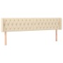 Cream fabric headboard with LED 203x16x78/88 cm by vidaXL, Headboards and footboards - Ref: Foro24-3123599, Price: 95,82 €, D...