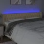 Cream fabric headboard with LED 203x16x78/88 cm by vidaXL, Headboards and footboards - Ref: Foro24-3123599, Price: 91,98 €, D...
