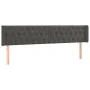 Cabecero con LED de terciopelo gris oscuro 203x16x78/88 cm de vidaXL, Cabeceros y pies de cama - Ref: Foro24-3123639, Precio:...