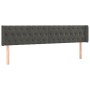 Dunkelgraues Samtkopfteil mit LED 203x16x78/88 cm von vidaXL, Kopf- und Fußteile - Ref: Foro24-3123639, Preis: 91,50 €, Rabat...