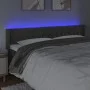 Cabecero con LED de terciopelo gris oscuro 203x16x78/88 cm de vidaXL, Cabeceros y pies de cama - Ref: Foro24-3123639, Precio:...