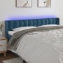 LED-Kopfteil aus dunkelblauem Samt, 163 x 16 x 78/88 cm von vidaXL, Kopf- und Fußteile - Ref: Foro24-3123728, Preis: 85,89 €,...