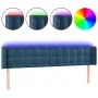 Dark blue velvet LED headboard 163x16x78/88 cm by vidaXL, Headboards and footboards - Ref: Foro24-3123728, Price: 85,86 €, Di...