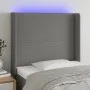 Kopfteil aus schwarzem Stoff mit LED 103x16x118/128 cm von vidaXL, Kopf- und Fußteile - Ref: Foro24-3123760, Preis: 80,43 €, ...