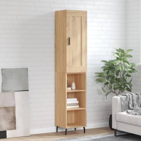 Aparador de madera contrachapada roble Sonoma 34,5x34x180 cm
