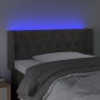 Dunkelgraues Samtkopfteil mit LED 93x16x78/88 cm von vidaXL, Kopf- und Fußteile - Ref: Foro24-3123609, Preis: 72,19 €, Rabatt: %