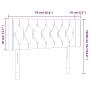 Dunkelgraues Samtkopfteil mit LED 93x16x78/88 cm von vidaXL, Kopf- und Fußteile - Ref: Foro24-3123609, Preis: 72,19 €, Rabatt: %