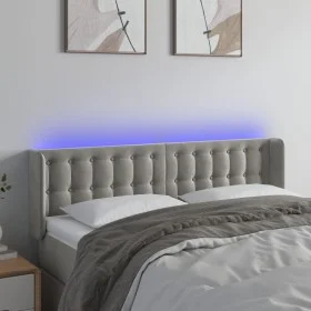 Light gray velvet headboard with LED 147x16x78/88 cm by vidaXL, Headboards and footboards - Ref: Foro24-3123718, Price: 82,87...