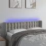 Cabecero con LED de terciopelo gris claro 147x16x78/88 cm de vidaXL, Cabeceros y pies de cama - Ref: Foro24-3123718, Precio: ...