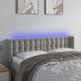 Hellgraues Samtkopfteil mit LED 147x16x78/88 cm von vidaXL, Kopf- und Fußteile - Ref: Foro24-3123718, Preis: 85,75 €, Rabatt: %