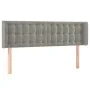 Cabecero con LED de terciopelo gris claro 147x16x78/88 cm de vidaXL, Cabeceros y pies de cama - Ref: Foro24-3123718, Precio: ...