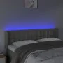 Hellgraues Samtkopfteil mit LED 147x16x78/88 cm von vidaXL, Kopf- und Fußteile - Ref: Foro24-3123718, Preis: 82,87 €, Rabatt: %