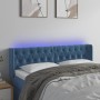 Dark blue velvet LED headboard 147x16x78/88 cm by vidaXL, Headboards and footboards - Ref: Foro24-3123624, Price: 83,03 €, Di...