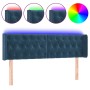 LED-Kopfteil aus dunkelblauem Samt, 147 x 16 x 78/88 cm von vidaXL, Kopf- und Fußteile - Ref: Foro24-3123624, Preis: 83,03 €,...