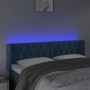LED-Kopfteil aus dunkelblauem Samt, 147 x 16 x 78/88 cm von vidaXL, Kopf- und Fußteile - Ref: Foro24-3123624, Preis: 83,03 €,...