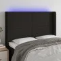 Cabecero con LED de tela negro 147x16x118/128 cm de vidaXL, Cabeceros y pies de cama - Ref: Foro24-3123768, Precio: 121,97 €,...