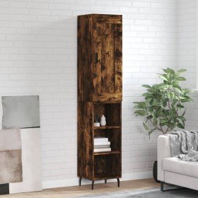 Aparador de madera contrachapada roble ahumado 34,5x34x180 cm Aparador de madera contrachapada roble ahumado 34,5x34x180 cm