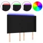 Cabecero con LED de tela negro 147x16x118/128 cm de vidaXL, Cabeceros y pies de cama - Ref: Foro24-3123768, Precio: 121,97 €,...