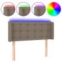 Headboard with LED in taupe gray fabric 103x16x78/88 cm by vidaXL, Headboards and footboards - Ref: Foro24-3123664, Price: 57...
