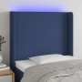 Kopfteil aus blauem Stoff mit LED 83x16x118/128 cm von vidaXL, Kopf- und Fußteile - Ref: Foro24-3123748, Preis: 81,81 €, Raba...