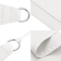 Toldo de vela rectangular tela Oxford blanco 2x4 m