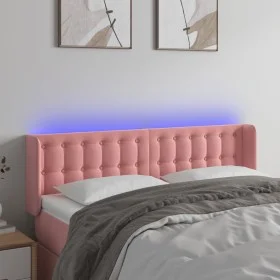 Kopfteil aus rosa Samt mit LED 147x16x78/88 cm von vidaXL, Kopf- und Fußteile - Ref: Foro24-3123723, Preis: 82,64 €, Rabatt: %