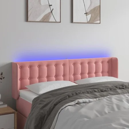 Cabecero con LED de terciopelo rosa 147x16x78/88 cm de vidaXL, Cabeceros y pies de cama - Ref: Foro24-3123723, Precio: 82,61 ...
