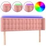 Cabecero con LED de terciopelo rosa 147x16x78/88 cm de vidaXL, Cabeceros y pies de cama - Ref: Foro24-3123723, Precio: 82,61 ...