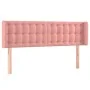 Kopfteil aus rosa Samt mit LED 147x16x78/88 cm von vidaXL, Kopf- und Fußteile - Ref: Foro24-3123723, Preis: 82,61 €, Rabatt: %