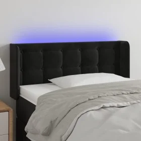 Black velvet headboard with LED 93x16x78/88 cm by vidaXL, Headboards and footboards - Ref: Foro24-3123708, Price: 60,83 €, Di...