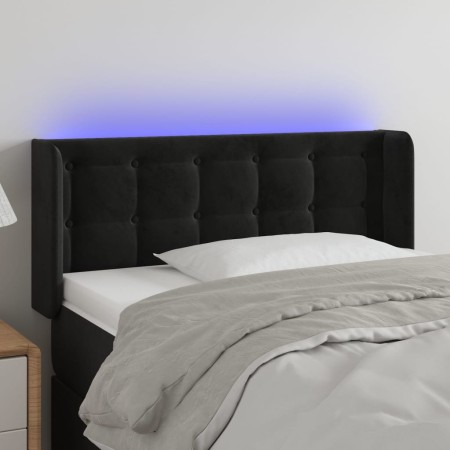 Kopfteil aus schwarzem Samt mit LED 93x16x78/88 cm von vidaXL, Kopf- und Fußteile - Ref: Foro24-3123708, Preis: 59,13 €, Raba...