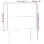 Dark gray fabric headboard with LED 83x16x118/128 cm by vidaXL, Headboards and footboards - Ref: Foro24-3123743, Price: 81,09...
