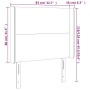 Dunkelgraues Stoffkopfteil mit LED 83x16x118/128 cm von vidaXL, Kopf- und Fußteile - Ref: Foro24-3123743, Preis: 79,52 €, Rab...