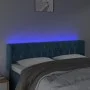 LED-Kopfteil aus dunkelblauem Samt, 163 x 16 x 78/88 cm von vidaXL, Kopf- und Fußteile - Ref: Foro24-3123630, Preis: 86,87 €,...