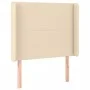 Cream fabric headboard with LED 103x16x118/128 cm by vidaXL, Headboards and footboards - Ref: Foro24-3123763, Price: 90,99 €,...