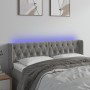 Hellgraues Samtkopfteil mit LED 147x16x78/88 cm von vidaXL, Kopf- und Fußteile - Ref: Foro24-3123620, Preis: 82,34 €, Rabatt: %