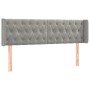 Light gray velvet headboard with LED 147x16x78/88 cm by vidaXL, Headboards and footboards - Ref: Foro24-3123620, Price: 82,34...