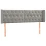 Light gray velvet headboard with LED 147x16x78/88 cm by vidaXL, Headboards and footboards - Ref: Foro24-3123620, Price: 81,55...