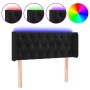 Black velvet headboard with LED 93x16x78/88 cm by vidaXL, Headboards and footboards - Ref: Foro24-3123610, Price: 59,31 €, Di...