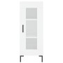 Aparador alto madera contrachapada blanco 34,5x34x180 cm