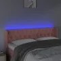 Kopfteil aus rosa Samt mit LED 147x16x78/88 cm von vidaXL, Kopf- und Fußteile - Ref: Foro24-3123625, Preis: 97,70 €, Rabatt: %