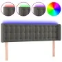 Dark gray velvet headboard with LED 147x16x78/88 cm by vidaXL, Headboards and footboards - Ref: Foro24-3123719, Price: 80,67 ...