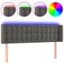 Dunkelgraues Samtkopfteil mit LED 147x16x78/88 cm von vidaXL, Kopf- und Fußteile - Ref: Foro24-3123719, Preis: 83,31 €, Rabat...