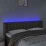 Dunkelgraues Samtkopfteil mit LED 147x16x78/88 cm von vidaXL, Kopf- und Fußteile - Ref: Foro24-3123719, Preis: 83,31 €, Rabat...