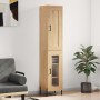 Aparador de madera contrachapada roble Sonoma 34,5x34x180 cm