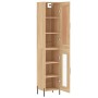 Aparador de madera contrachapada roble Sonoma 34,5x34x180 cm