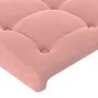 Pink velvet headboard with LED 163x16x78/88 cm by vidaXL, Headboards and footboards - Ref: Foro24-3123729, Price: 84,60 €, Di...